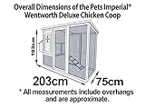 Pets Imperial® - Hühnerstall Monmouth - für bis zu 4 Hühner - innovative Verriegelung mit Laufstall Auslauf und Legenest